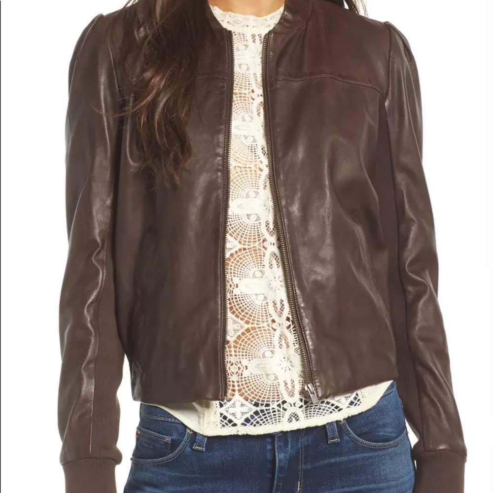 Hinge | Leather Bomber Jacket